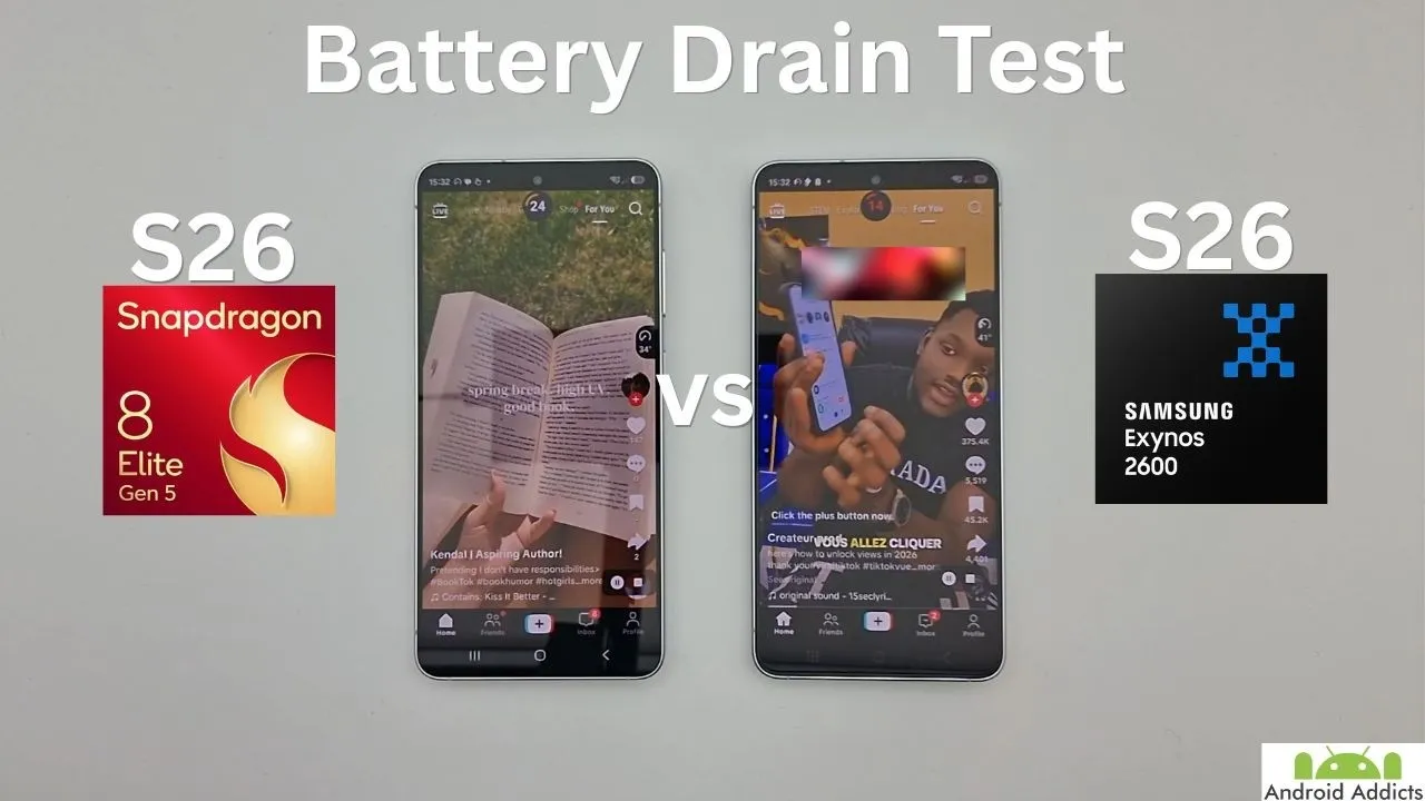 Galaxy S26 with Exynos 2600 Falls Short in Battery Test Compared to Snapdragon Model