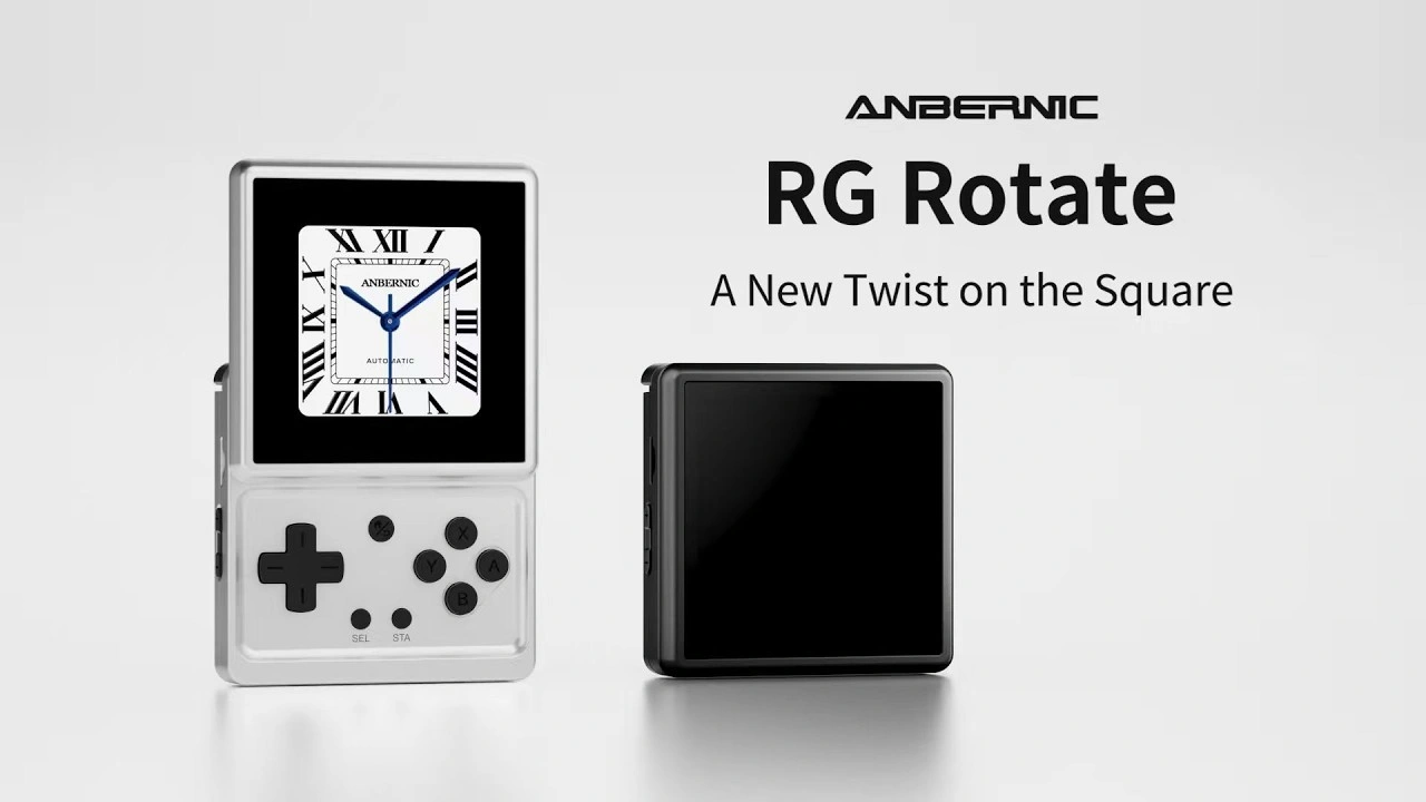 Anbernic RG Rotate Officially Announced: Pocket-Friendly Retro Handheld with Unique Swivel Display
