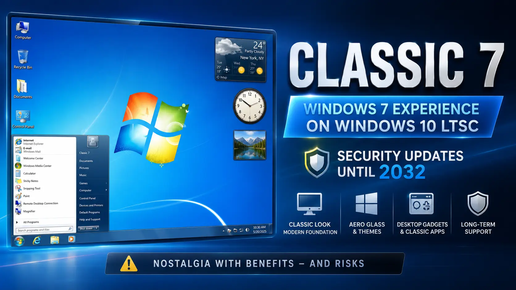 Classic 7 Revives Windows 7 on Windows 10 LTSC With Security Updates Until 2032