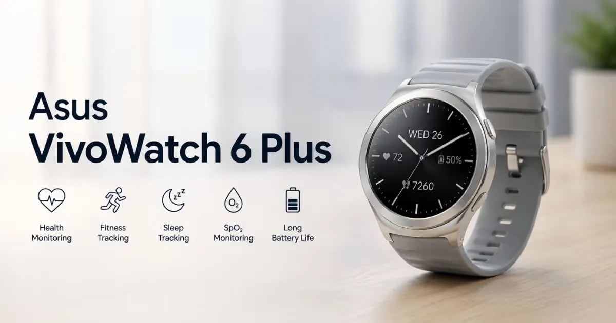 ASUS VivoWatch 6 Plus Launches with ECG, Blood Pressure Monitoring, AMOLED Display, and Titanium Design