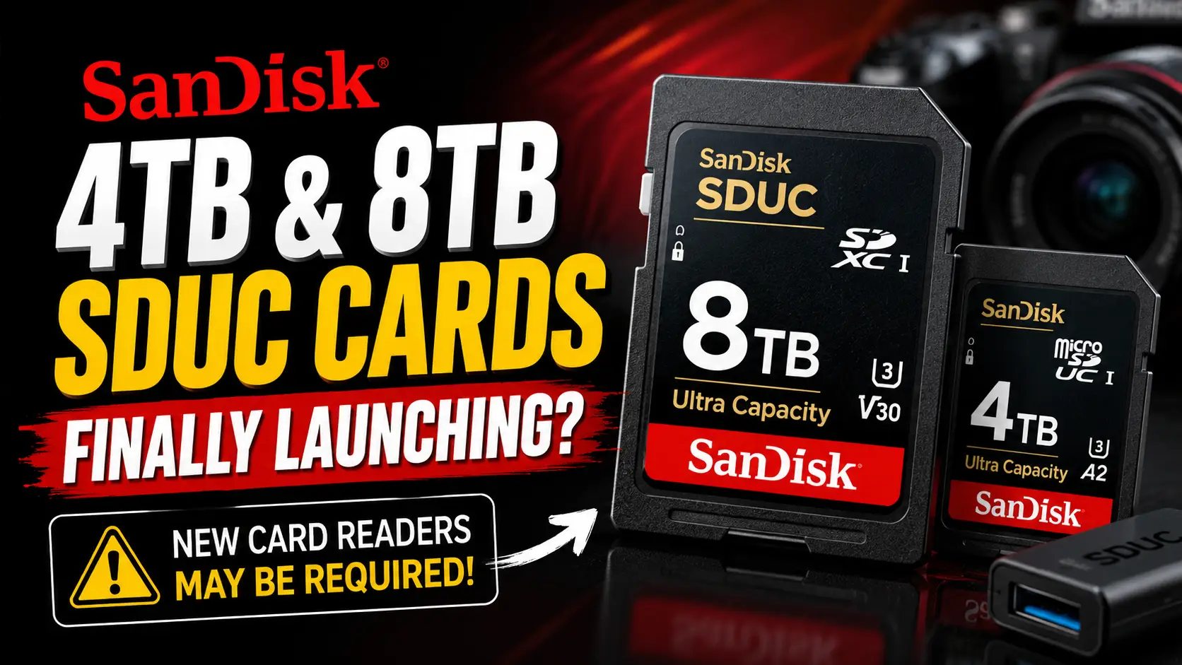 SanDisk’s First 4TB and 8TB SDUC Cards Could Finally Launch in 2026, But You May Need a New Card Reader