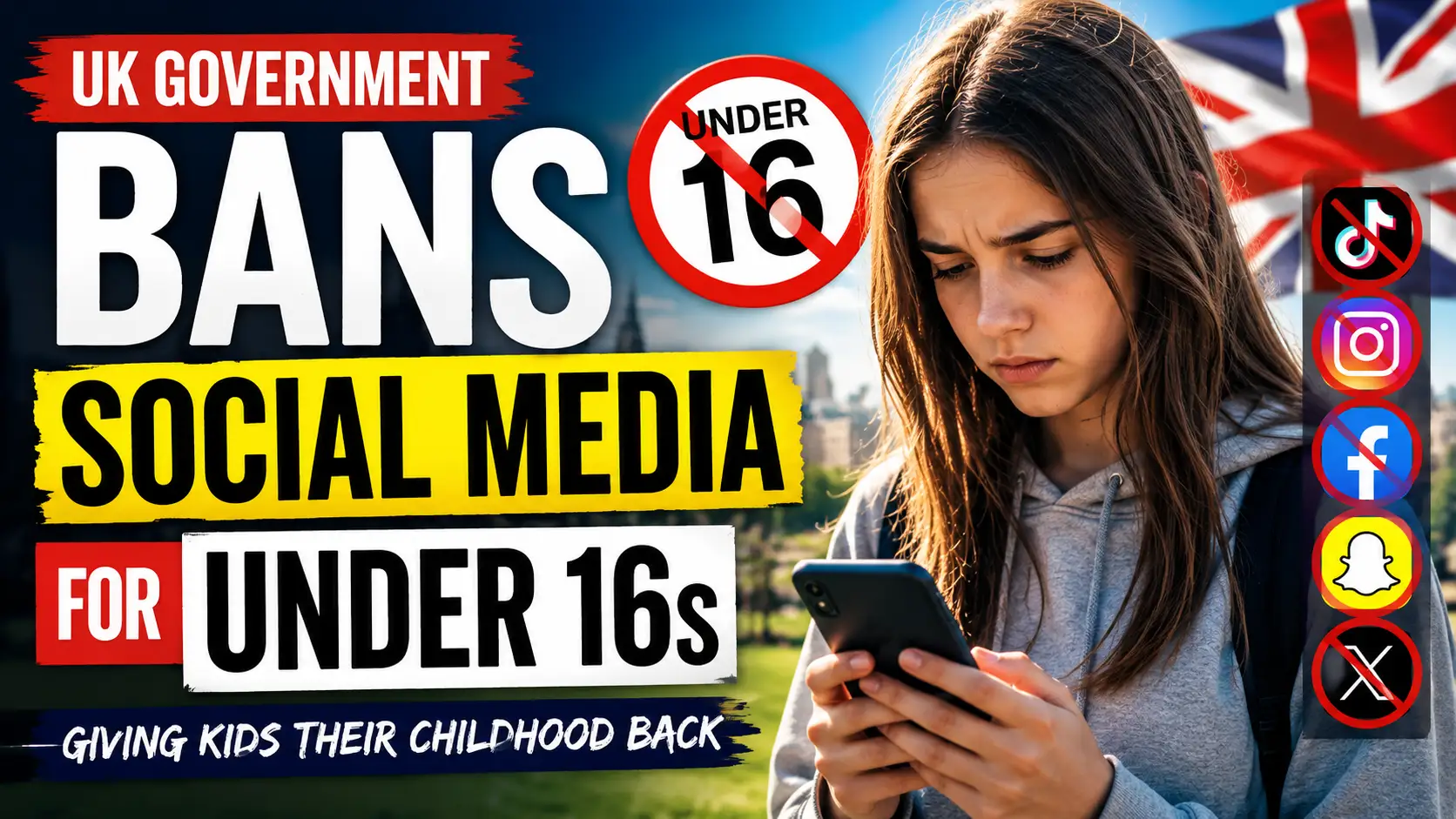UK to Ban Social Media for Under-16s as Government Moves to ‘Give Kids Their Childhood Back’